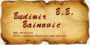 Budimir Bainović vizit kartica